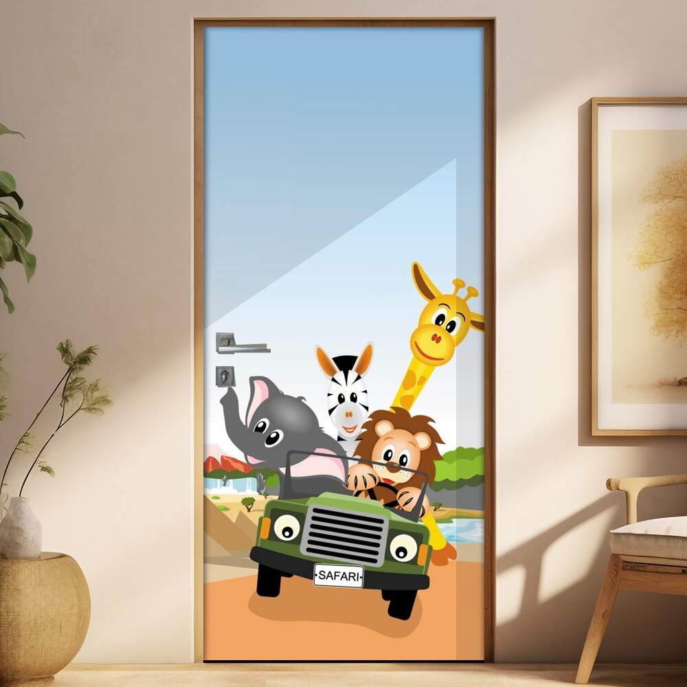 Adesivo para Porta Safari Animais