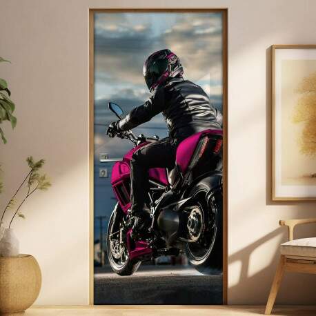 Adesivo para Porta Motoqueira Pink
