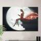 Quadro Decorativo Gigante Lua e Mulher