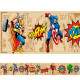 Adesivo decorativo faixa Super herois
