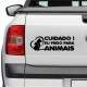 Adesivo Cuidado Eu Freio Para Animais