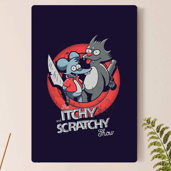 Placa Decorativa Itchy & Scratchy