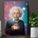 Placa Decorativa Albert Einstein Gal�xia