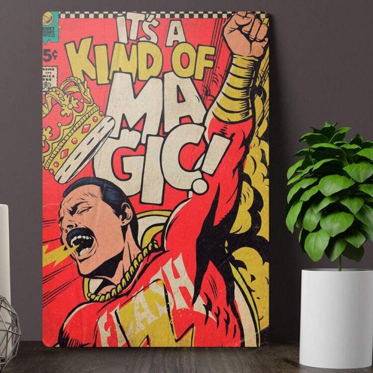 Placa Decorativa Freddie Mercury Magic