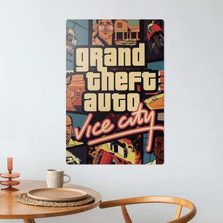 Placa Decorativa GTA Vice City