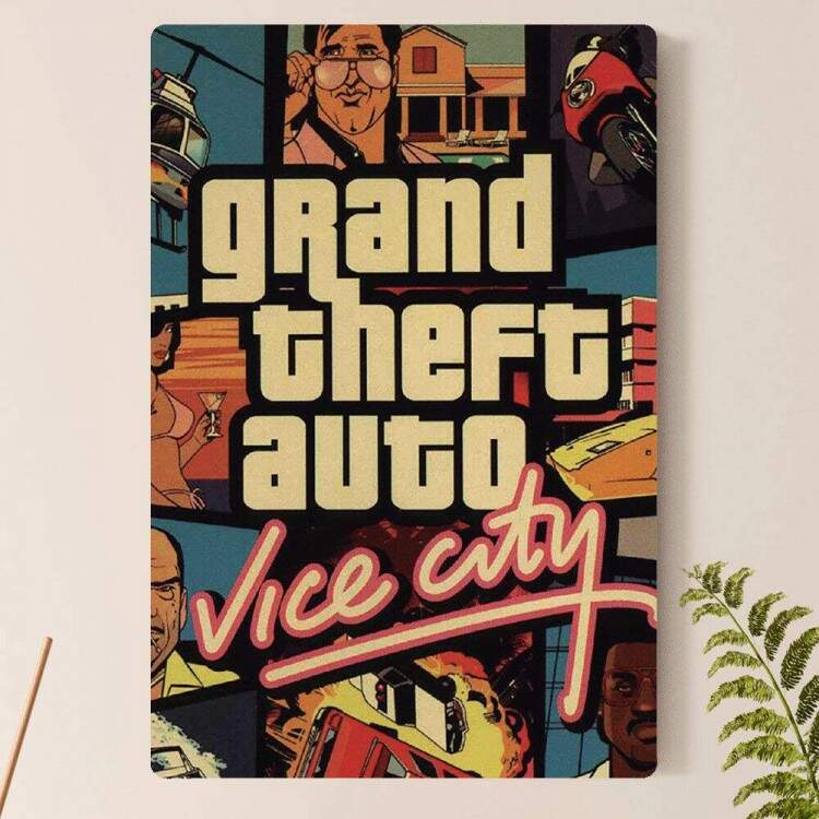 Placa Decorativa GTA Vice City