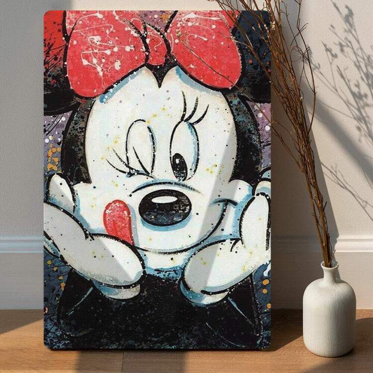 Placa Decorativa Minnie Mouse Pintura
