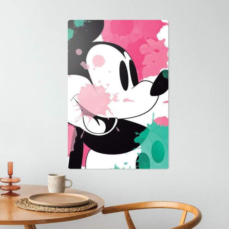 Placa Decorativa Mickey Mouse Pintura