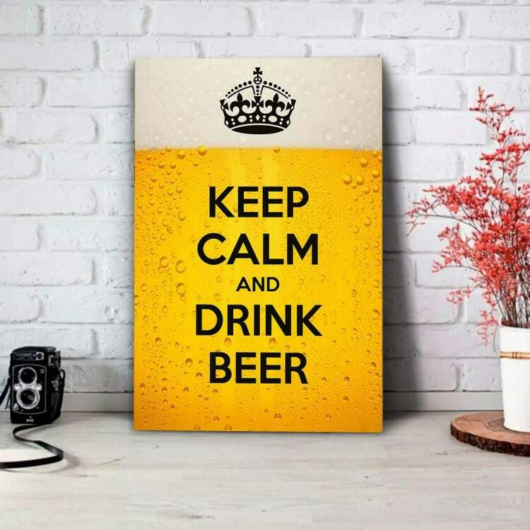 Placa Decorativa Keep Calm And Drink Beer