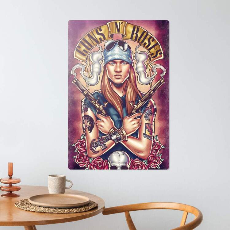 Placa Decorativa Guns N Roses
