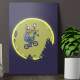 Placa Decorativa Homer e Bart Simpson