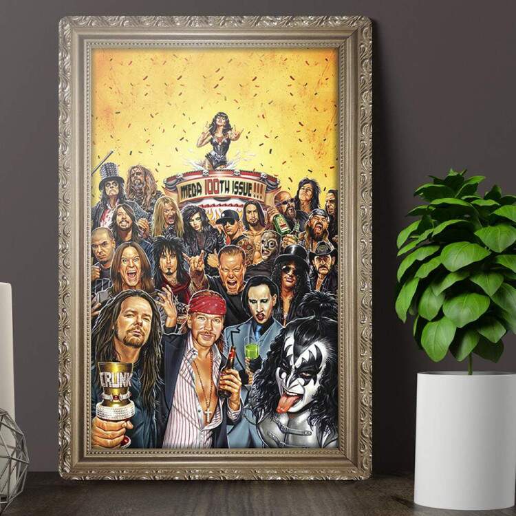 Placa Decorativa Bandas de Rock