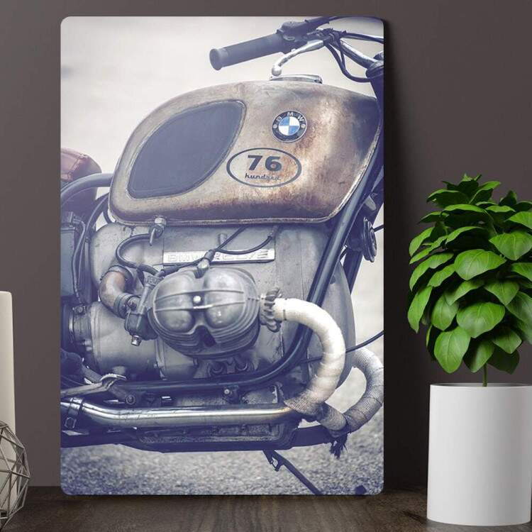 Placa Decorativa Moto antiga BMW