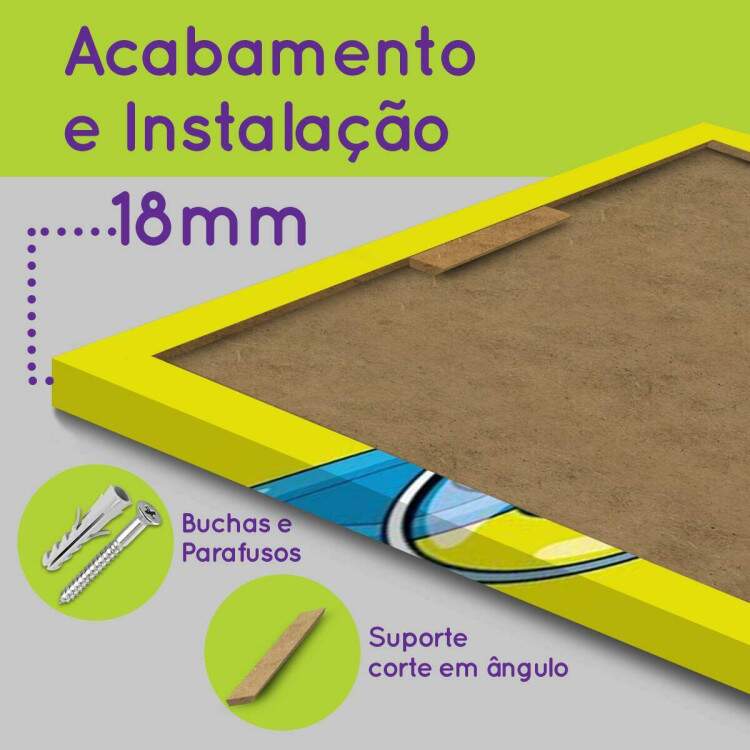 Kit 3 Quadros Decorativos Gigantes Girafa Pop Art