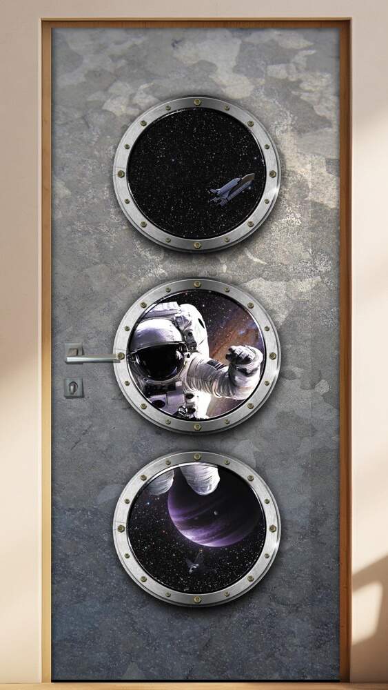 Adesivo Para Porta Astronauta No Espa�o
