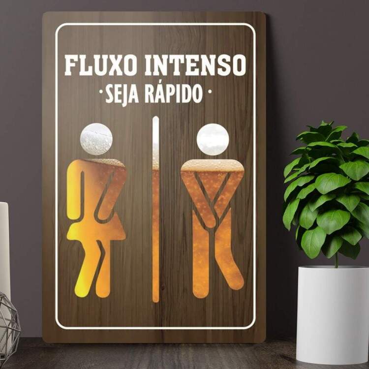 Placa Decorativa Fluxo Intenso Seja Rpido