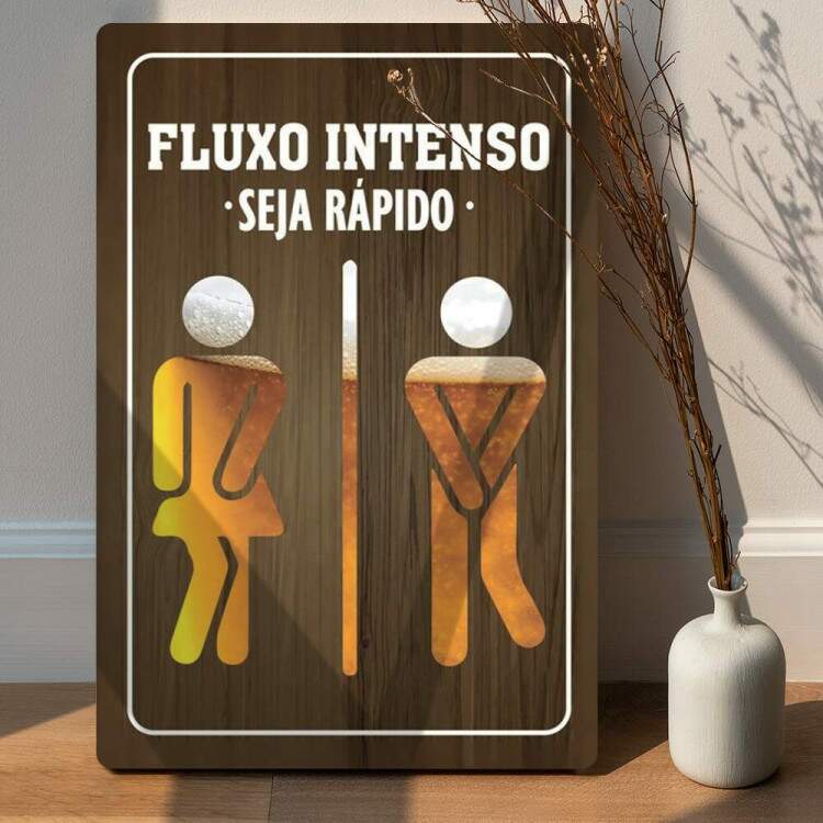 Placa Decorativa Fluxo Intenso Seja Rpido