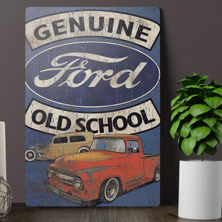 Placa Decorativa Genuine Old School Ford