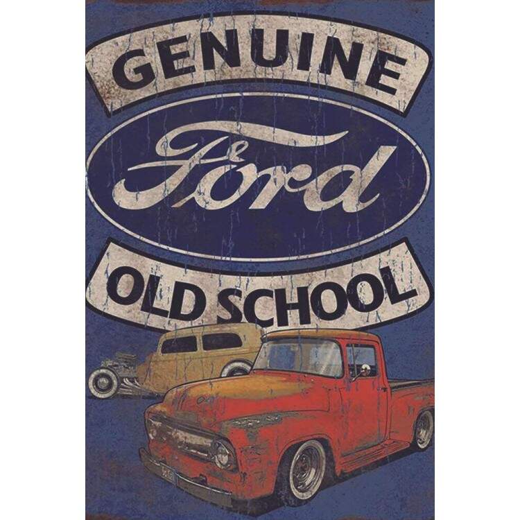 Placa Decorativa Genuine Old School Ford