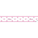 Adesivo decorativo faixa com nome personalizado coroa rosa