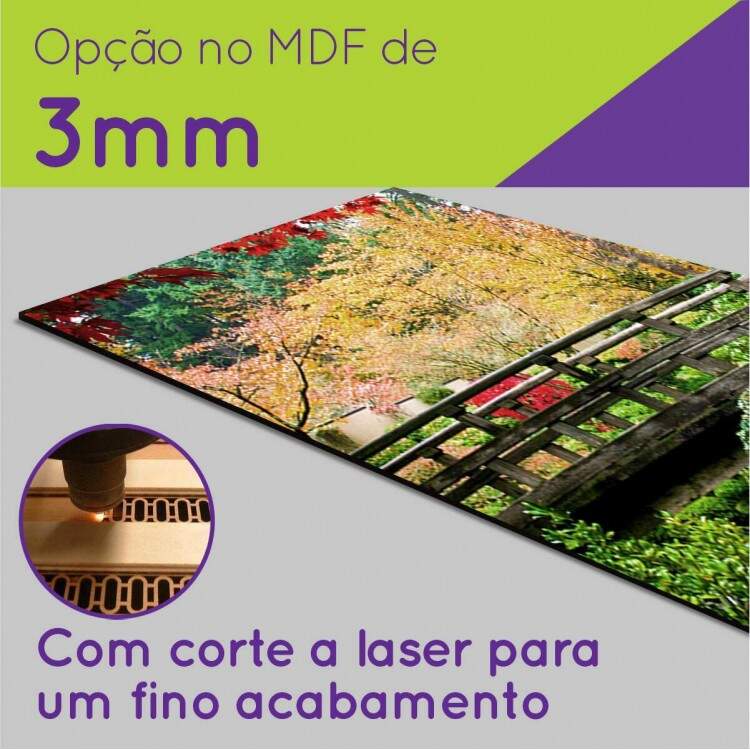 Kit Quadros Decorativos Mosaico Ponte e rvores