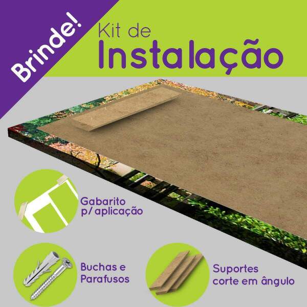 Kit 5 Quadros Decorativos Mosaico Ponte e rvores