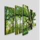 Kit 5 Quadros Decorativos Mosaico �rvores Verdes