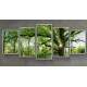Kit 5 Quadros Decorativos Mosaico �rvores Verdes