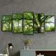 Kit 5 Quadros Decorativos Mosaico �rvores Verdes