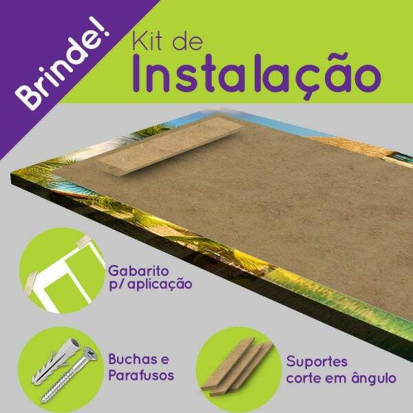 Kit Quadros Decorativos Mosaico Quiosque Praia