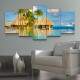 Kit Quadros Decorativos Mosaico Quiosque Praia