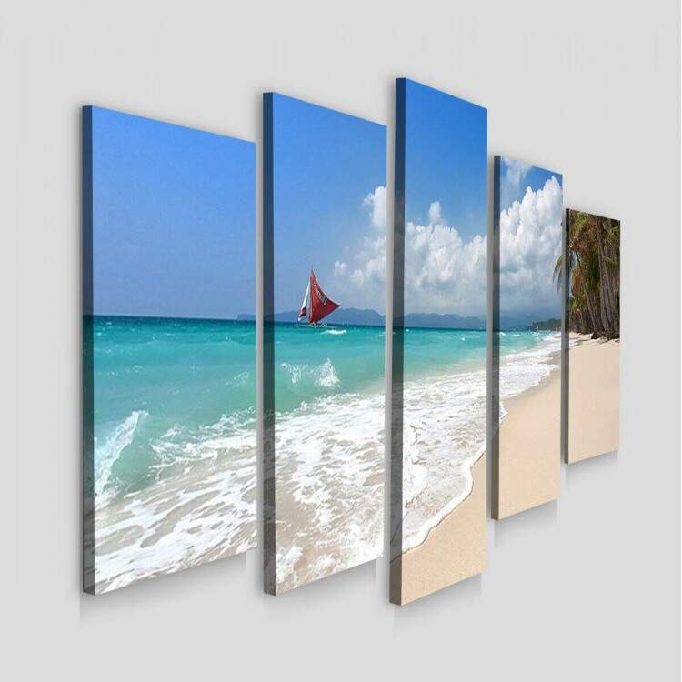 Kit Quadros Decorativos Mosaico Praia