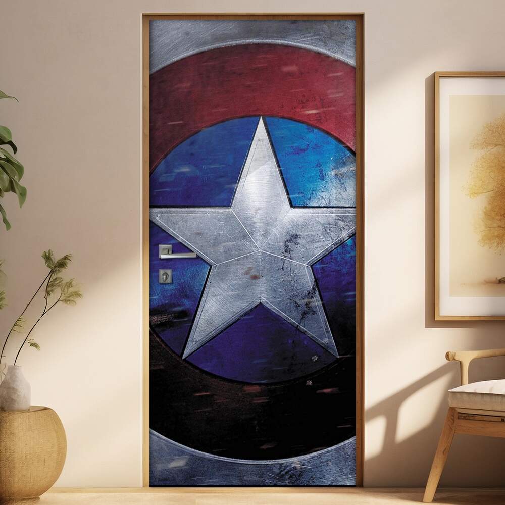 Adesivo para Porta Escudo Capito Amrica