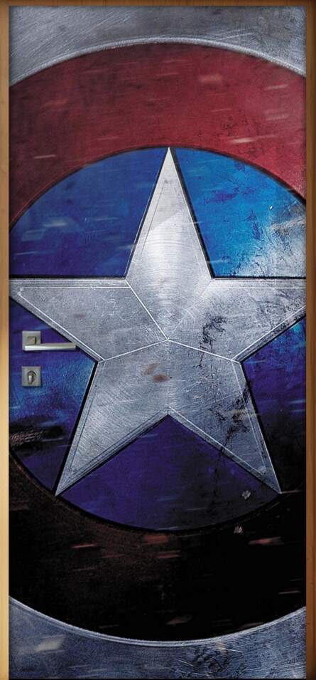 Adesivo para Porta Escudo Capito Amrica