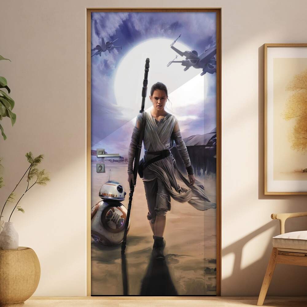 Adesivo para Porta Star Wars Rey