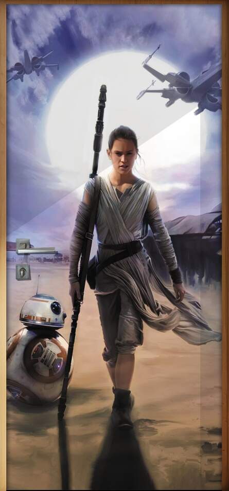 Adesivo para Porta Star Wars Rey