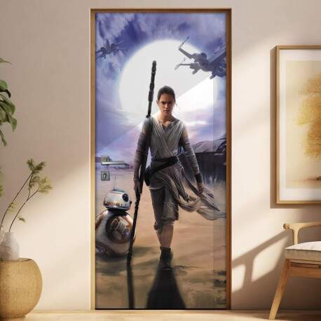 Adesivo para Porta Star Wars Rey