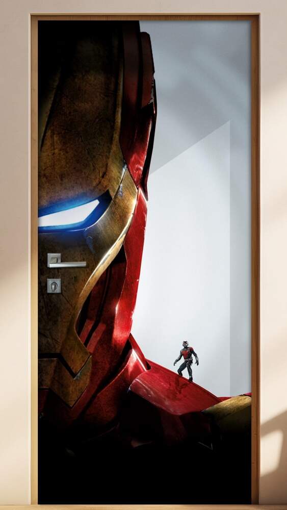 Adesivo para Porta Homem de Ferro e Homem Formiga