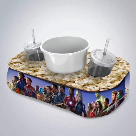 Kit Almofada Porta Pipoca Marvel