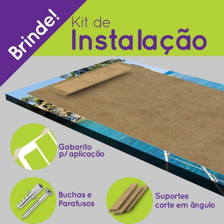 Kit 5 Quadros Decorativos Mosaico Ponte Ilha