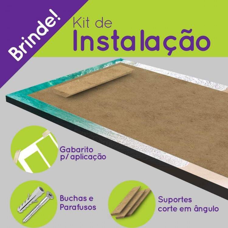 Kit Quadros Decorativos Mosaico Paisagem Praia