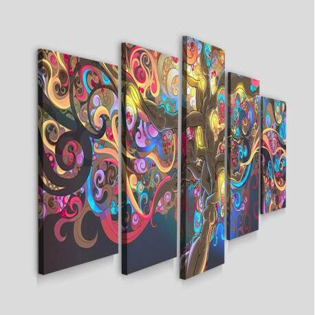 Kit Quadros Decorativos Mosaico rvore Mulheres