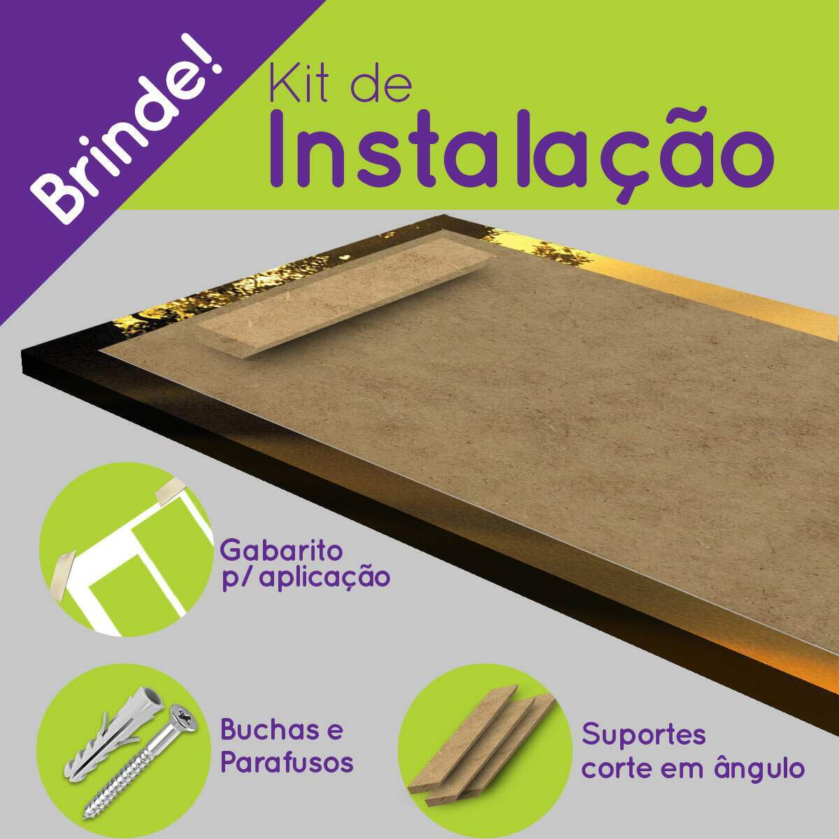 Kit Quadros Decorativos Mosaico �rvore e Luz do Sol