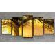 Kit Quadros Decorativos Mosaico �rvore e Luz do Sol
