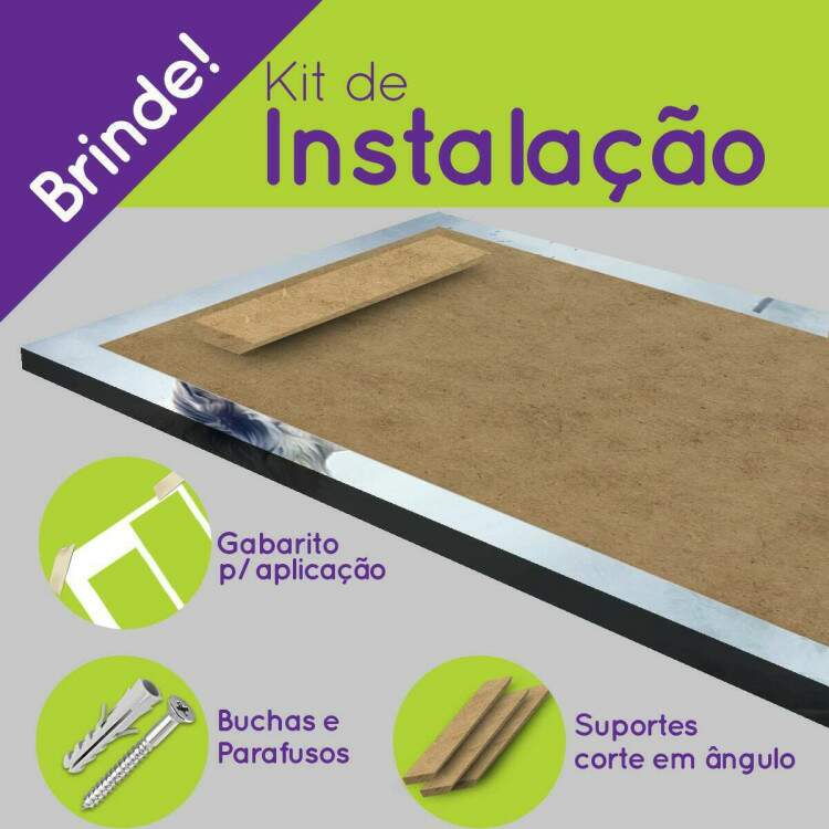 Kit 5 Quadros Decorativos Mosaico Lobo Grande Na Neve