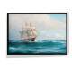 Quadro Decorativo Pintura de Barco Antigo