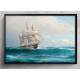 Quadro Decorativo Pintura de Barco Antigo