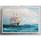 Quadro Decorativo Pintura de Barco Antigo