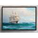 Quadro Decorativo Pintura de Barco Antigo