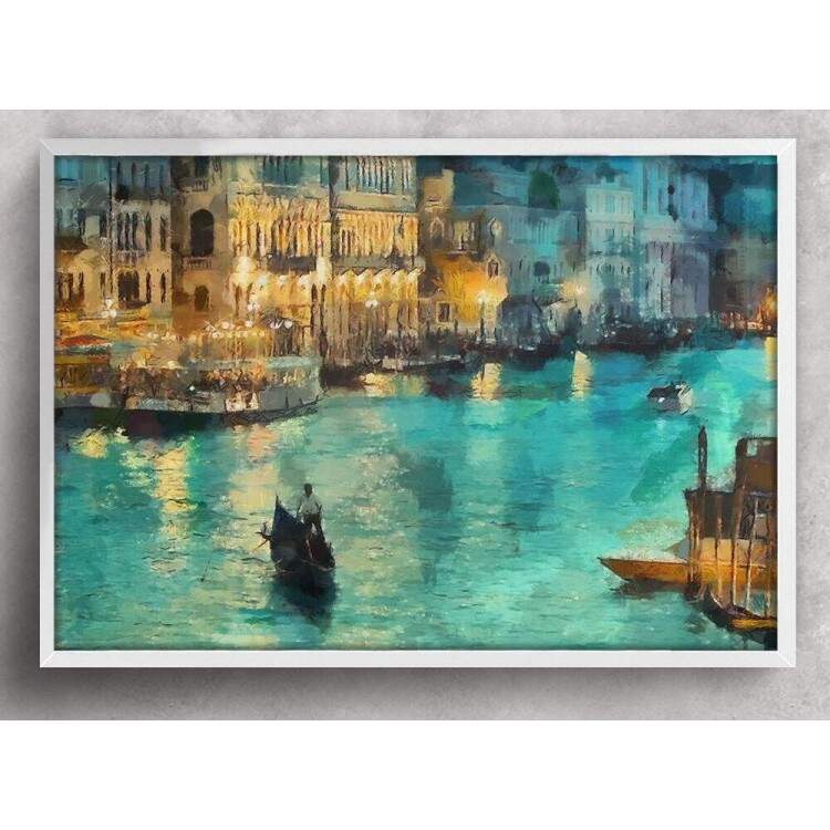 Quadro Decorativo Pintura Veneza